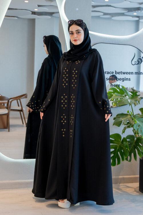 Starry Beads and Threads Abaya