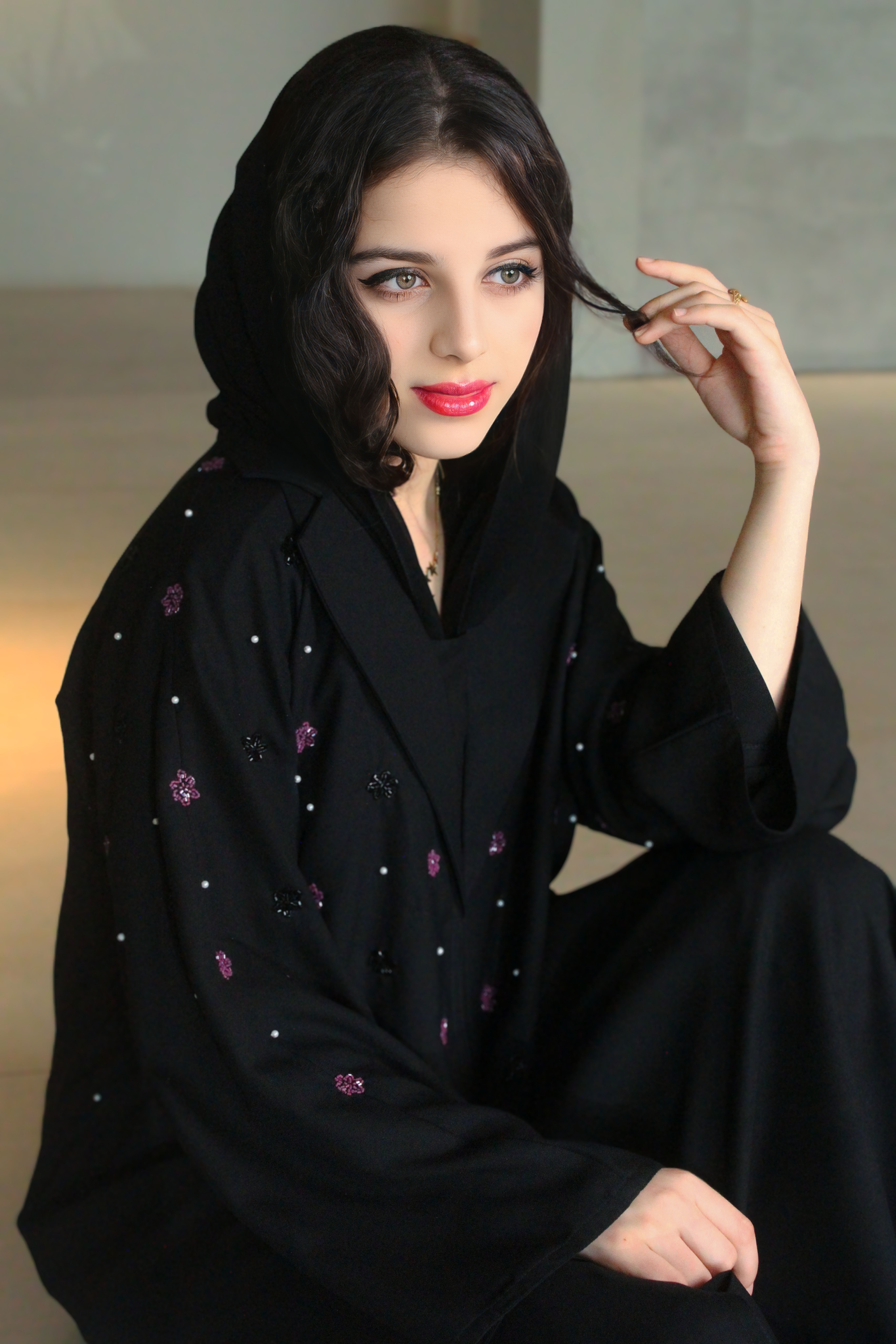Blazer Cut Beaded Abaya