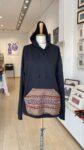 Black hoodie purple design Large