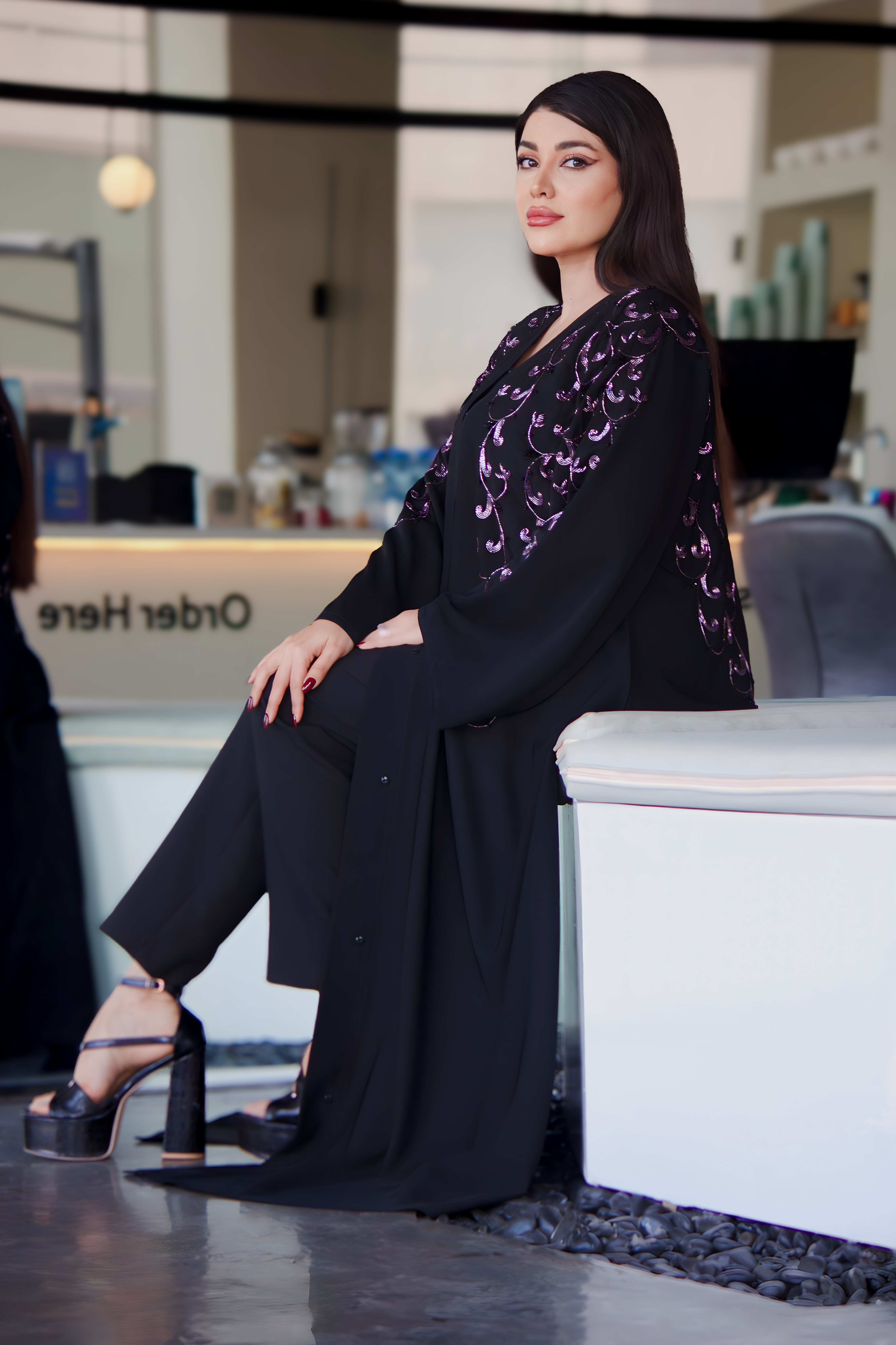 Beaded Klosh Abaya